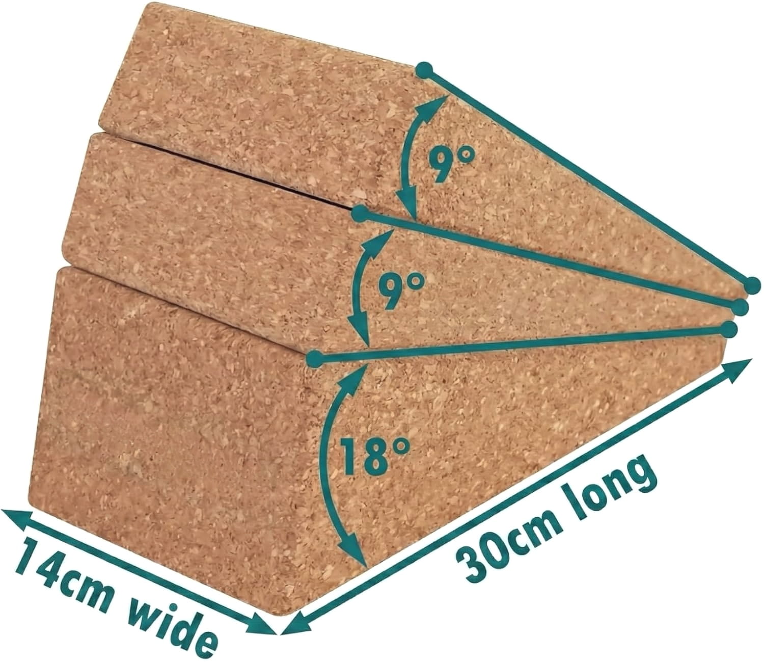 Sportbay® Squat Wedge Blocks Set (3 pcs) – Cork Heel Elevation Blocks 3