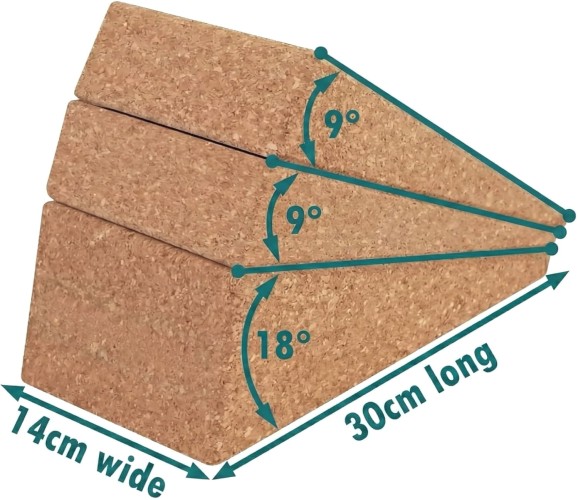 Sportbay® Squat Wedge Blocks Set (3 pcs) – Cork Heel Elevation Blocks 3