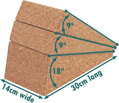 Sportbay® Squat Wedge Blocks Set (3 pcs) – Cork Heel Elevation Blocks 3