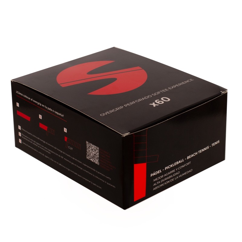BOX OF 60 PERFORATED OVERGRIPS SOFTEE EXPERIENCE