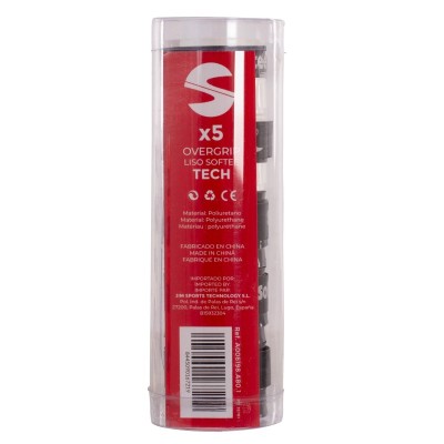 PACK OF 5 OVERGRIPS SMOOTH SOFTEE TECH