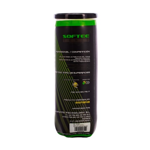 SOFTEE PRO Tennisballen – Koker met 3 Ballen 2