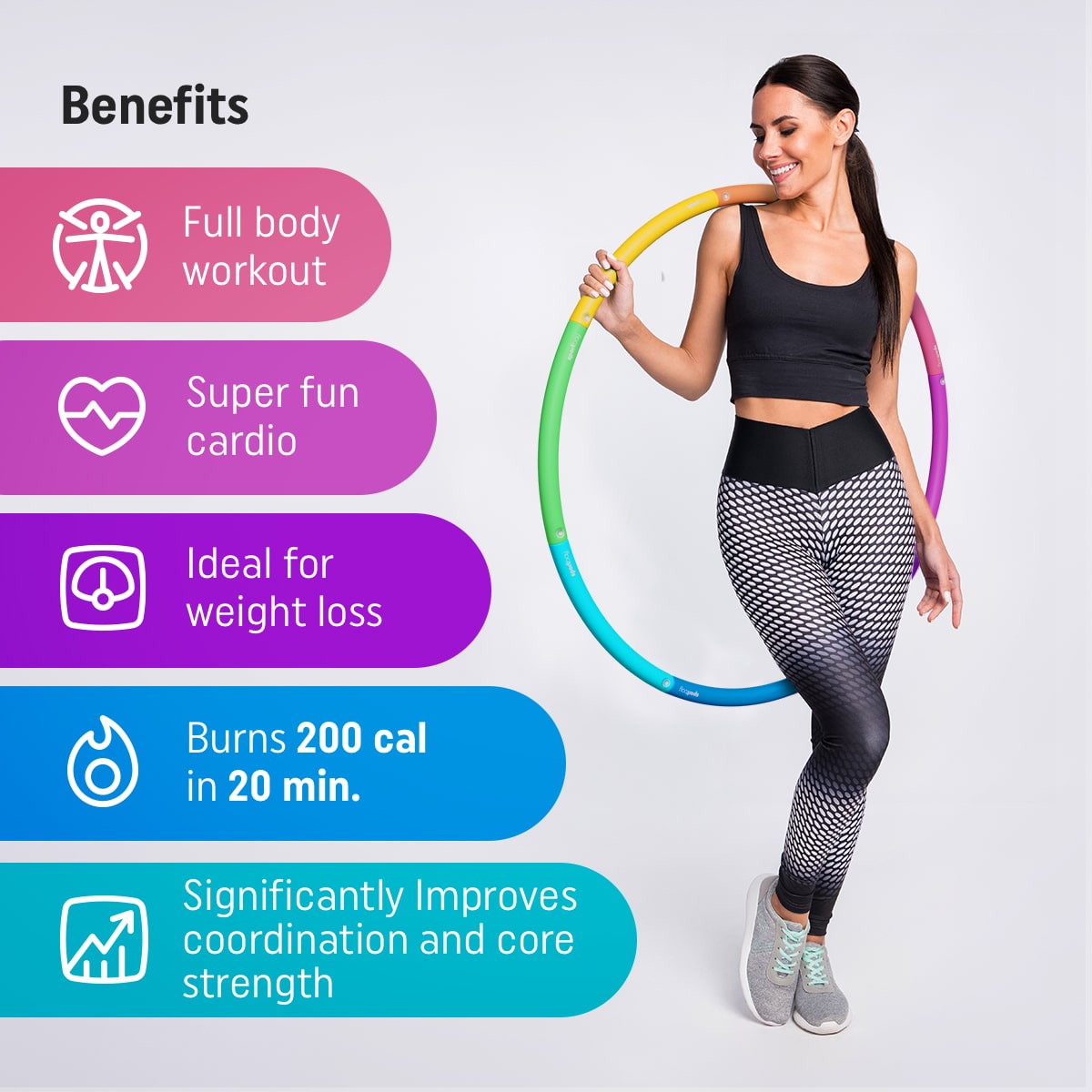 Second Chance!!! Fit+ Happy™ Fitness Hula Hoop – Various Weights 4