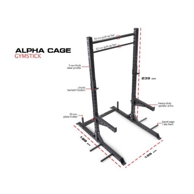 Gymstick Alpha Cage Half Power Rack 1