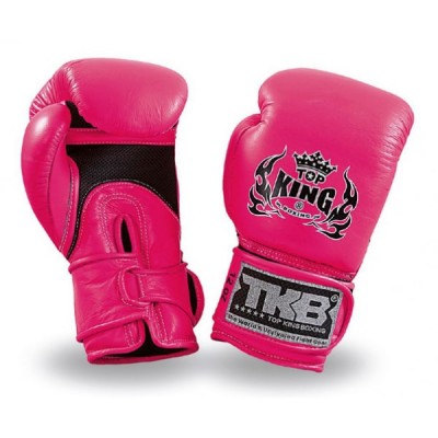 Top King Bokshandschoen Double Velcro " Neon" Roze
